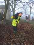 Leaf clearing at St. Anne's