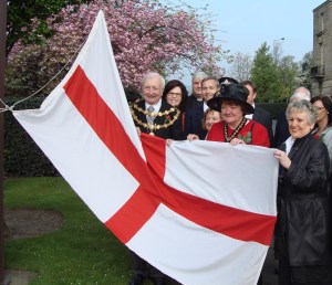 David at the St Georges Day flag raising ceremony