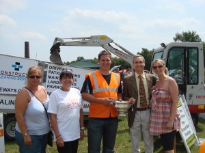David with Helen and Chris Barlow from Constructive Driveways and Kate Brooks and Elaine Brown from Home Start Bury
