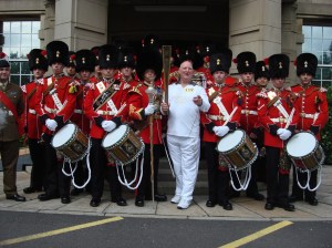 DSC04403 The Olympic Torch with the Lancashire Fusiliers Band