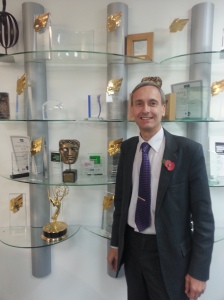 David with the impressive C4 news 'trophy cabinet'